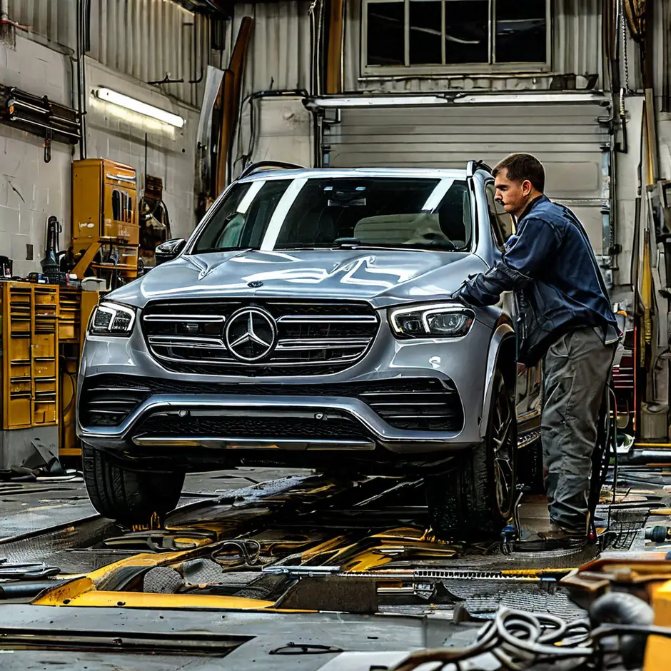 Снятие и установка защиты картера Mercedes Benz GLK-Class