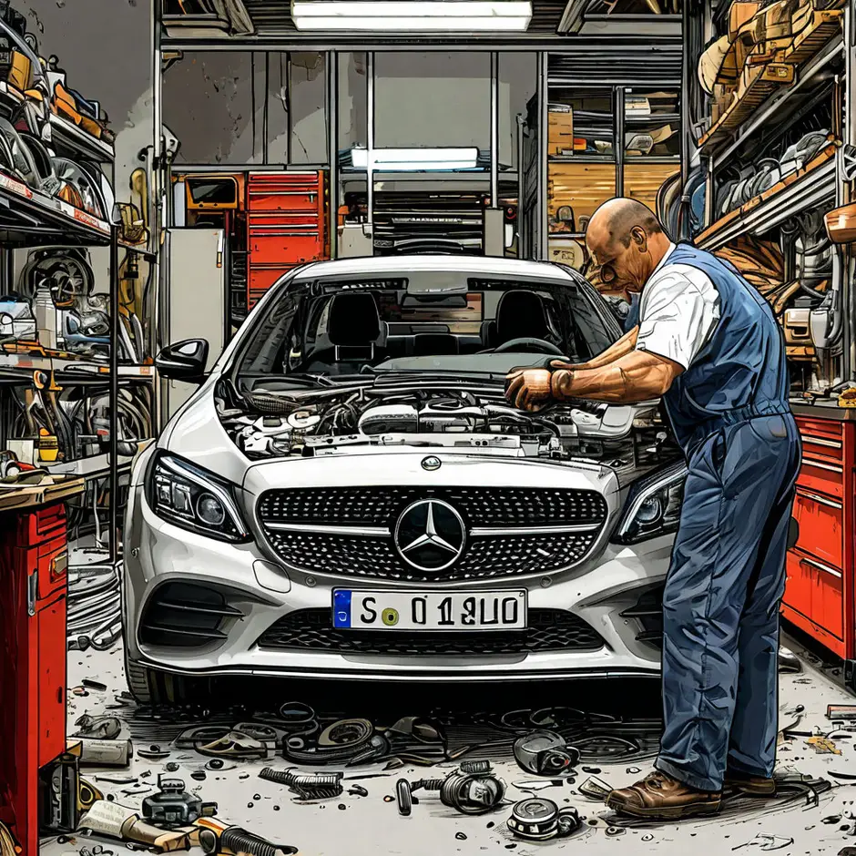 Разборка и сборка передней части автомобиля Mercedes Benz GL-Class