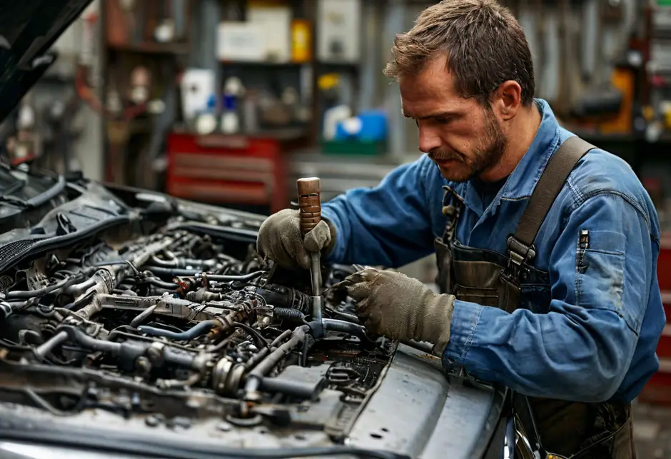 Тяжелый демонтаж форсунки специнструментом Mercedes Benz Sprinter